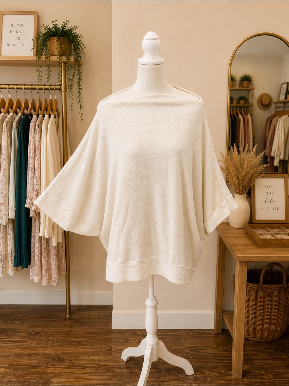 White Birch Ivory Dolman Sleeve Top NWOT Plus Size 2X 3X